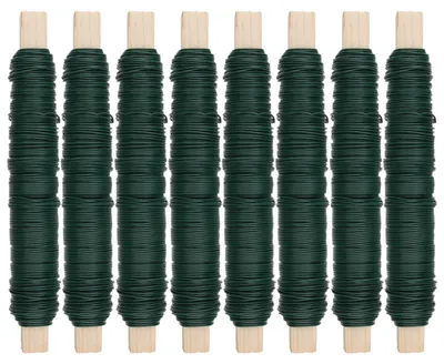 Blumendraht grün 8x35 m, 0,7 mm, für Floristik & Garten