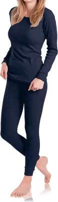 Produktbild von MT Damen Ski- & Thermowäsche Set - warme Unterwäsche langarm mit weicher Innenseite - Navy M
