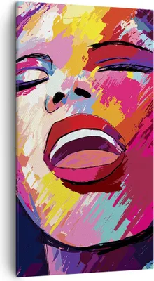 Produktbild von Bild auf Leinwand - Leinwandbild - Frau Abstraktion - 45x80cm - Wand Bild - Wanddeko - Wandbilder - Leinwanddruck - Bilder - Kunstdruck - Wanddekoration - Leinwand bilder - Wandkunst - PA45x80-4019
