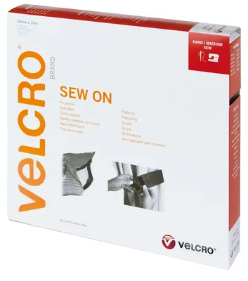 Produktbild von VELCRO® Klettband zum Aufnähen, Haken & Flausch 20mm x 10m Braun
