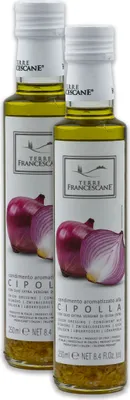 Produktbild von Food-United Cipolla-Öl 2x 250ml von TERRE FRANCESCANE Extra Natives Olivenöl mit Cipolla-Aroma Premium-Dressing-Öl aus Italien für Feinschmecker-innen und mediterrane Küche