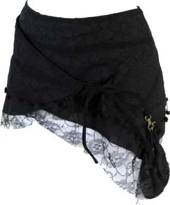 Produktbild von Goa Minirock, Wickelrock, Cacheur - Schwarz, Damen, Baumwolle, Größe: L