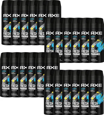 Produktbild von AXE Alaska Deo 24x 150ml Deospray Deodorant Bodyspray ohne Aluminium Herren Männer Men