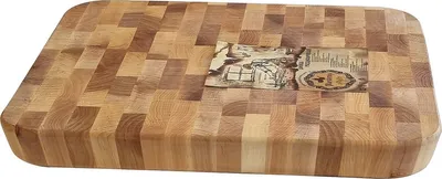 Obrázek produktu pro MAYSTERNYA Obdélníkové dřevěné prkénko - 32,5 x 36,5 x 4,5 cm - kvalitní dřevěný špalíček pro gastronomii - hnědý
