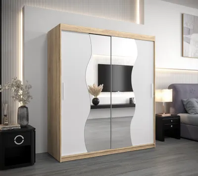 Zdjęcie produktu dla MINIO szafa 180 cm MADRYT dąb sonoma / biały
