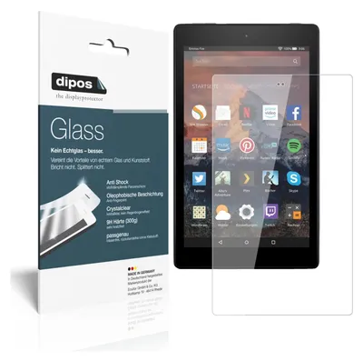 Produktbild von 2x dipos Glass klar Amazon Fire HD 8 Plus (2020)