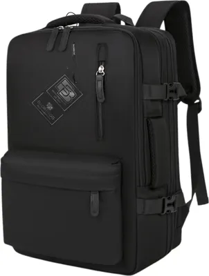 Produktbild von BAD&BAGS | Schwarzer Rucksack für Flugreisen Handgepäck USB BAD&BAGS wasserdicht