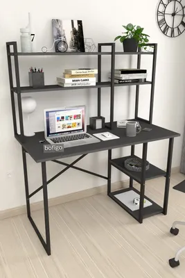 Obrázok produktu pre BUSTOS písací stôl s nadstavcom 60 x 120, antracit