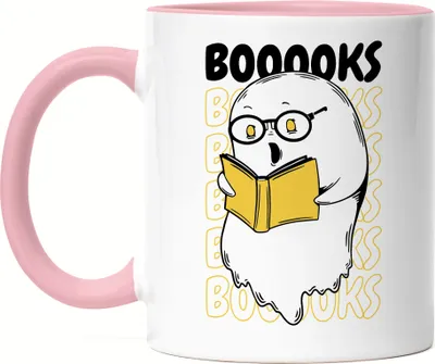 Produktbild von BOOOKS Tasse rosa Buchliebe Bücher lesen Buchliebhaber reading Books Booklover Buchspaß Lesen macht Spaß