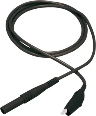 Produktbild von Messleitung McPower 100cm schwarz Sicherheitsstecker -> Krokoklemme