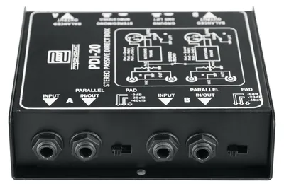 Zdjęcie produktu dla Pronomic PDI-20 – pasywna, stereofoniczna przetwornica DI