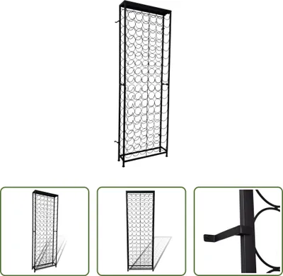 Produktbild von The Living Store Flaschenregal für 108 Flaschen Metall