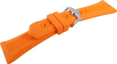 Produktbild von Silikon-Uhrenarmband, orange, Dornschließe, 12 mm - 28 mm