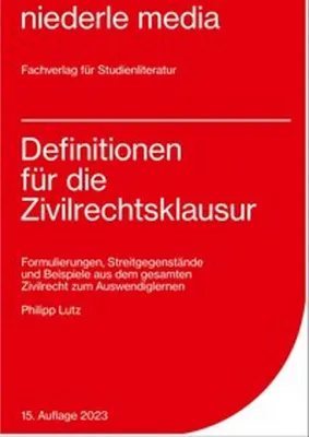 Immagine prodotto di Definitionen für die Zivilrechtsklausur