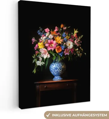 Obrázek produktu pro Obrazy na plátně 30x40 cm - Květiny - Barevné - Živé, nástěnné umění, dekorace do obývacího pokoje, obraz