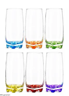 Produktbild von 6x Trinkgläser / Saftgläser / Wassergläser / Longdrinkgläser - Coral - ADR25