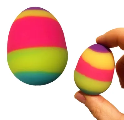 Produktbild von Trick-Flummi Kautschukball Regenbogen-Ei