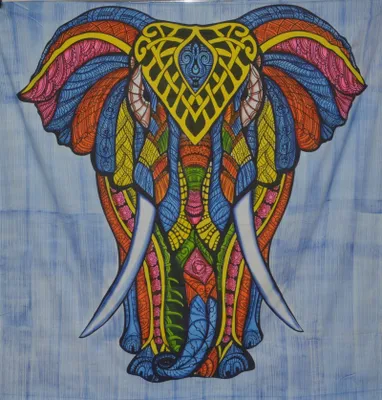 Produktbild von Orientalhaus Narzuta Batik Elefant Baumwolle 230x210 cm
