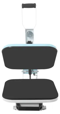 Produktbild von 1600W Heat Press Transferpresse - Halbautomatische Thermopresse - Magnetische Ausziehbare Bodenplatte - Arbeitsfläche 38x38 cm - Temperatur 0–200°C - LED-Display - EU-Stecker - Hellblau