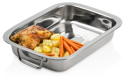 Produktbild von Vilde | Bräter Edelstahl 26cm - Auflaufform mit Klappgriffen - Kuchen & Fleisch