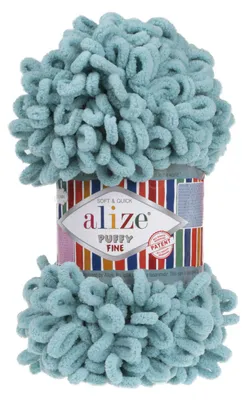 Strickgarn ALIZE Puffy Fine Uni, blaugrau