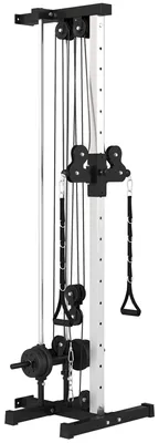 Produktbild von Kraftstation höhenverstellbar 25-165 cm mit Dual-Pulley-Systemen Adaptern 62 x 60 x 200 cm Schwarz