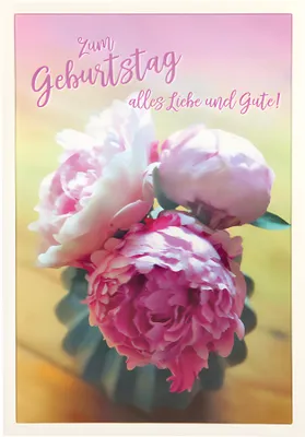 Produktbild von Depesche 3D Foto Klappkarte 027 Zum Geburtstag alles Liebe
