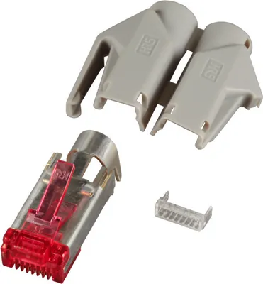 Produktbild von EFB Elektronik RJ45-Hirose Stecker STP, TM21 grau, 100 Stück, 3 Elemente, Cat. 6