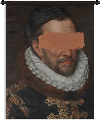 Produktbild von MuchoWow® Wandteppich Wandbehang Wilhelm von Oranien - Adriaen Thomasz - Gemälde 120x160 cm Tapisserie Dekoration Wandtuch - Wohnzimmer - Moderne