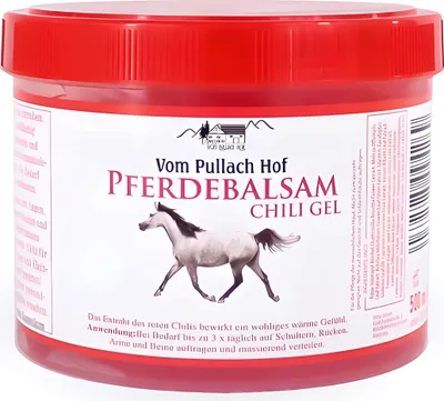 Produktbild von PFERDEBALSAM CHILI GEL 500ml wärmend Pferdesalbe Pferdegel Sportgel Wärmegel Massagegel Balsam Creme 69