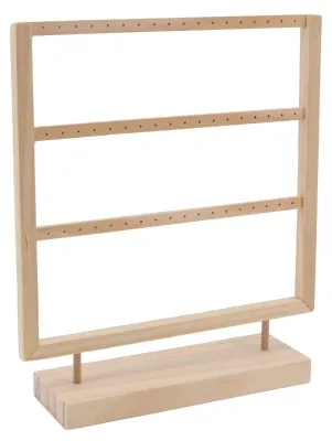 Productafbeelding van Solidchoice - Houten Oorringenhouder met 3 Laagjes