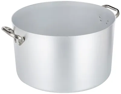 Aluminium Kochtopf 65 L, 55 cm, mit 2 Edelstahlgriffen, Silber