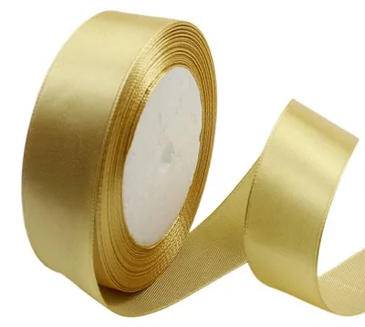 Productafbeelding van Satinband in Champagnergoud - 23 meter - 25 mm breed