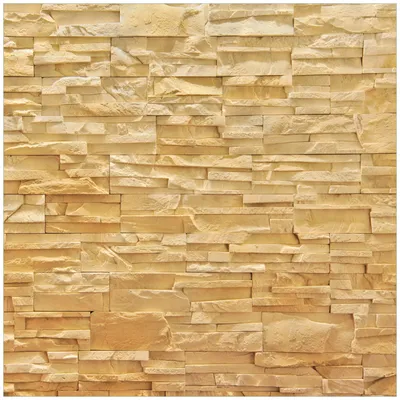 Produktbild von Wallario Möbeldesign / Aufkleber, geeignet für Ikea Lack Tisch - Steinwand gelb-orange in 55 x 55 cm