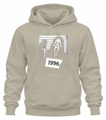 Immagine prodotto di Scream Mask 1996 Halloween Horror Perp Photo Knife Vintage Retro Unisex Hoodie Hoodie, Nature, S