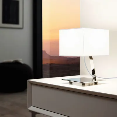 Produktbild von LED 6 Watt Tischleuchte Tischlampe Stoff Lampe Leuchte Chrom Weiß 95766 Eglo