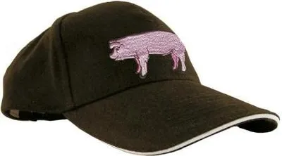 Produktbild von Baseballcap mit Einstickung - Schwein Ferkel Nuckes - 69732 schwarz