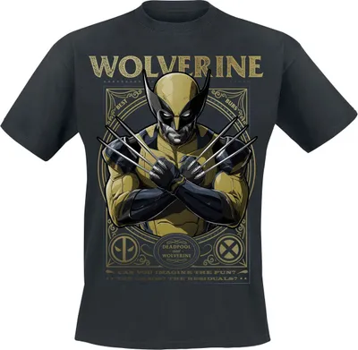 Produktbild von Deadpool T-Shirt Herren 3 - Wolverine schwarz S