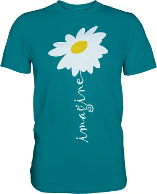 Produktbild von Gänseblümchen Imagine Motivation Garten Shirt Gärtner – Diva Blue / XXL