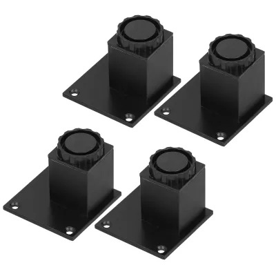 Obrázok produktu pre 4 ks/sada nábytkových nôh s nastaviteľnou výškou štvorcová podpora hliníkovej zliatiny pre pohovku (60 mm )