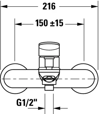 Obrázok produktu pre DURAVIT WA5230000046 Wave 1Heb.-Wa.Mi. Aufpu. Schw. Mt 216