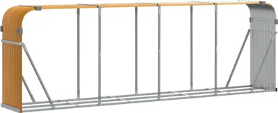 Zdjęcie produktu dla vidaXL Drewniana wiata na drewno opałowe 300x45x100 cm Stal ocynkowana