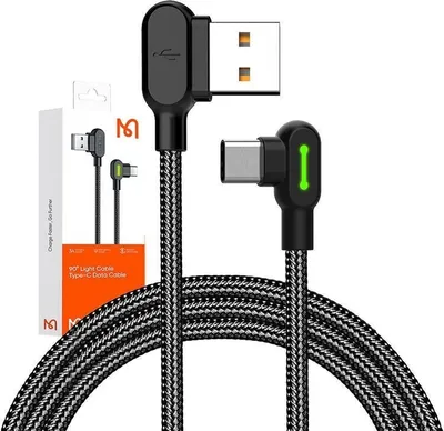 Produktbild von Mcdodo Schnellwinkelkabel 90  Led Usb Typ C 0,5M