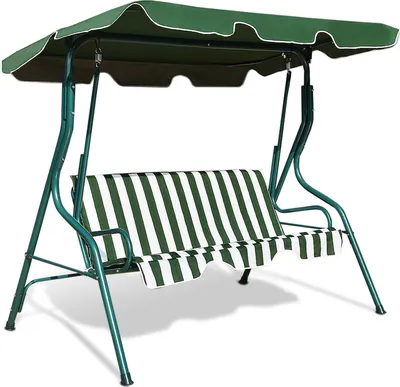Copertura Per Dondolo Hollywood 210x145 Cm – Tetto Di Ricambio In Tessuto Oxford 420D, Impermeabile, Protezione UV, Per 3 Posti