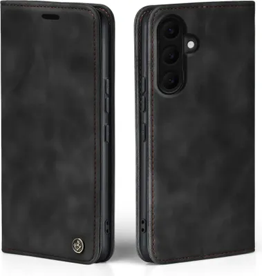 Produktbild von Handy Hülle für Samsung Galaxy A37 5G Klapphülle Bookcase Flip Cover Handy Tasche Etui Farbe: Schwarz