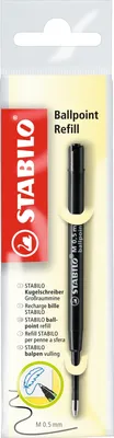 Produktbild von Kugelschreiber - Großraummine - STABILO Ballpoint Refill - 10er Pack - schwarz