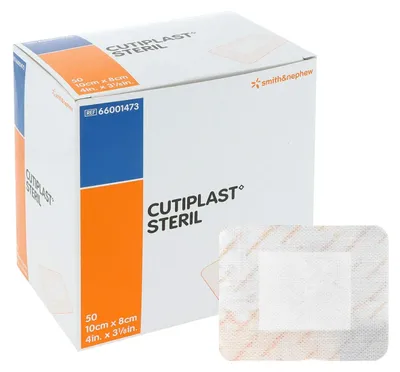 Obrázek produktu pro Sterilní obvaz na rány, rozměr 10 cm x 8 cm, 50 kusů