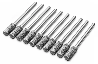 Zdjęcie produktu dla Zestaw 10 frezów z węglika wolframu (5 mm ) (10 szt., trzpień 3 mm )