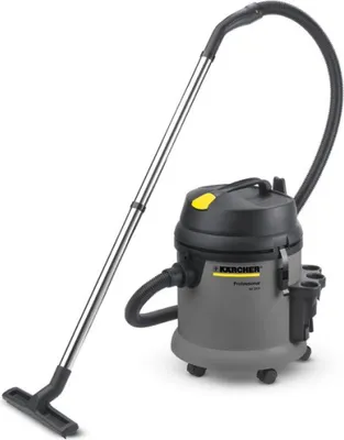 A Kärcher NT 27/1 wet and dry vacuum cleaner is shown against a white background.
