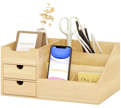 Productafbeelding van HOMCOM Bureauorganizer, opbergbox, kantoorkast met 2 lades